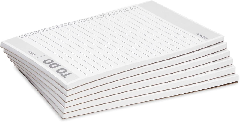Paper Junkie 6 Pack to Do List Notepads, Daily Reminder Checklist (8.5 X 5.5 In