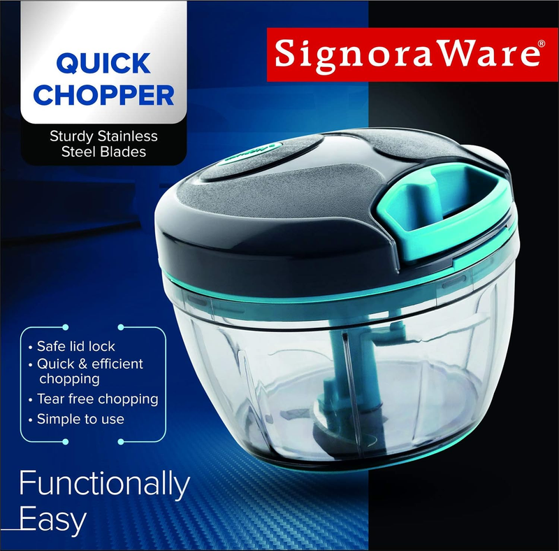 SIGNORAWARE Manual Food Processor, Vegetable Chopper -Easy Pull Hand String