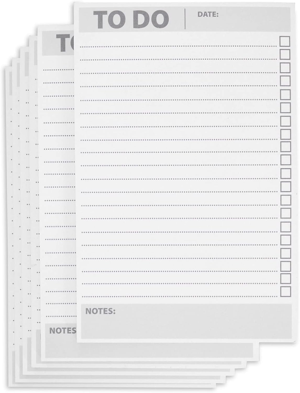 Paper Junkie 6 Pack to Do List Notepads, Daily Reminder Checklist (8.5 X 5.5 In